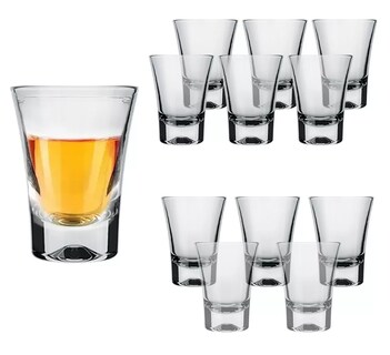 Foto 5 | Set de Vasos Shot de Vidrio Tequilero 12 Piezas