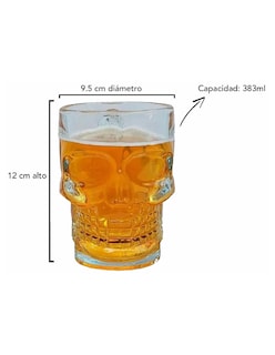 Foto 4 | Set 2 Tarro De Vidrio Calavera + Gratis Termo Güish De Regalo