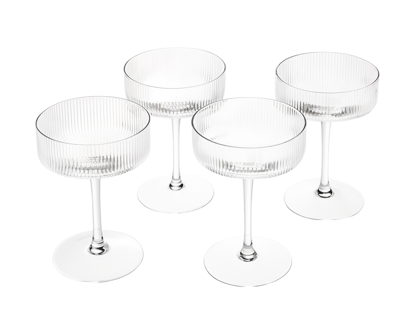 Set De 4 Copas De Vidrio De 280 Ml Líneas Bluelander