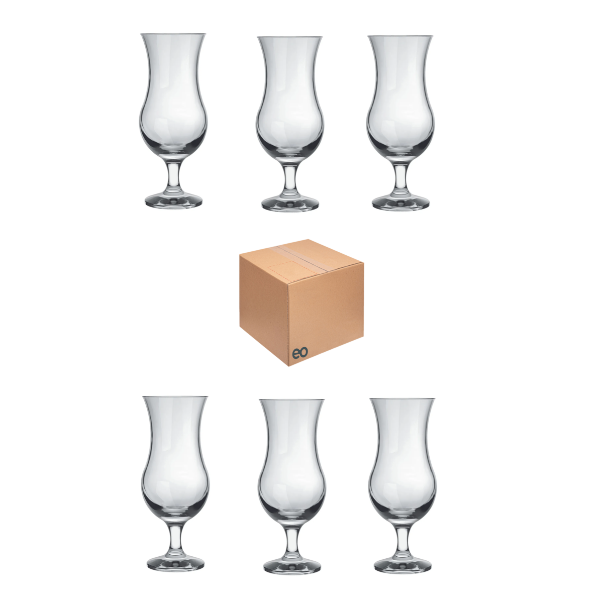 Foto 2 pulgar | Set De 6 Copas De Vidrio 355ml Eo Safe Imports Esi-20728 Transparente