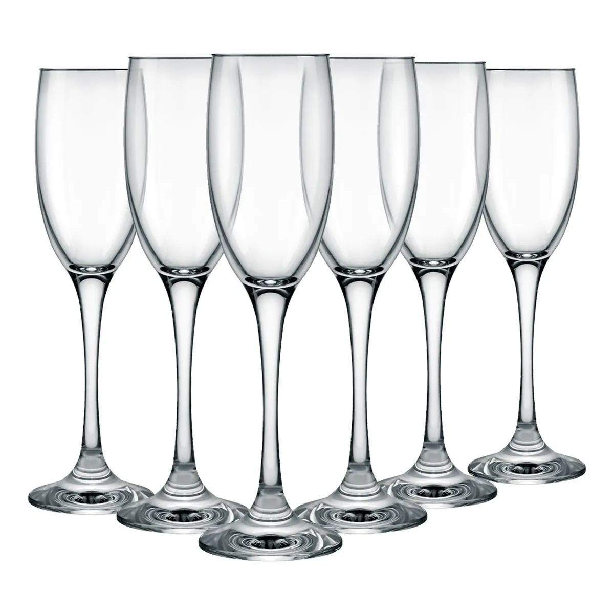 Foto 3 pulgar | Set 12 Piezas Copas Flauta Champagne Vidrio 190 Ml Eo Safe Imports Esi-20726 Transparente