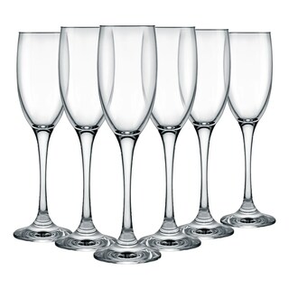 Foto 2 | Set 12 Piezas Copas Flauta Champagne Vidrio 190 Ml Eo Safe Imports Esi-20726 Transparente