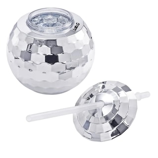 Foto 1 | Vaso Esfera Bola Disco Ball Popote 600ml Fiesta Copa Espejo