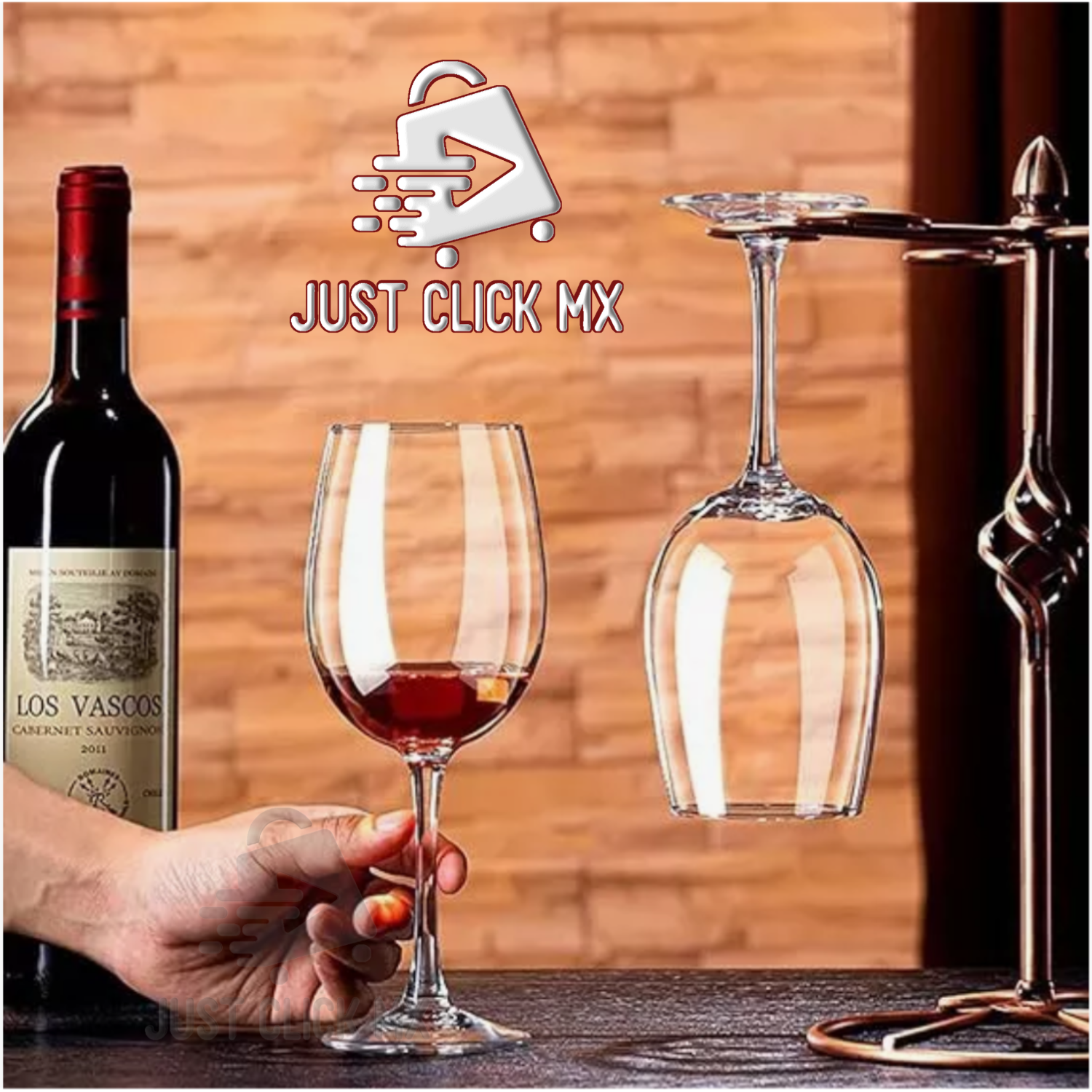 Foto 5 | Set Decantador De Vino Con 6 Copas De Cristal Elegante