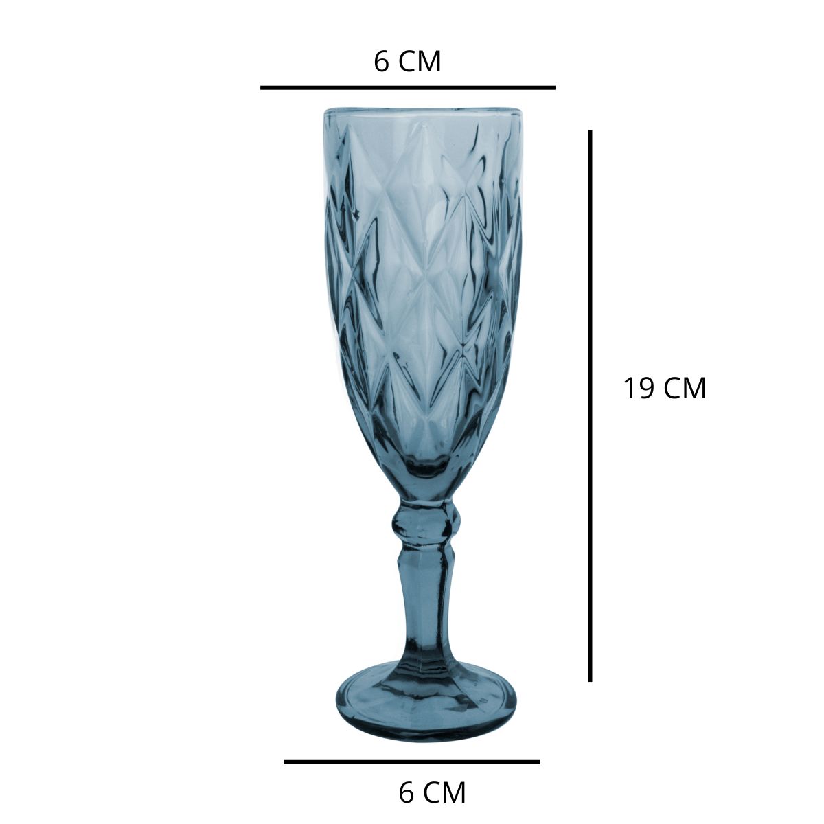 Foto 4 pulgar | Copas de Vidrio Vittori Azules Cristal  4 Piezas