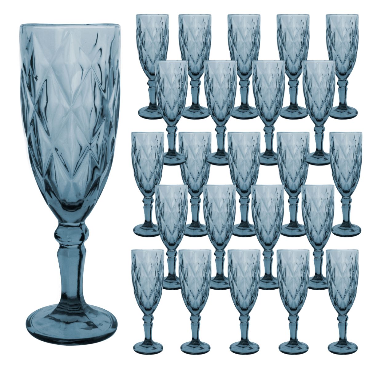Copas de Vidrio Vittori Azules Cristal 24 Piezas