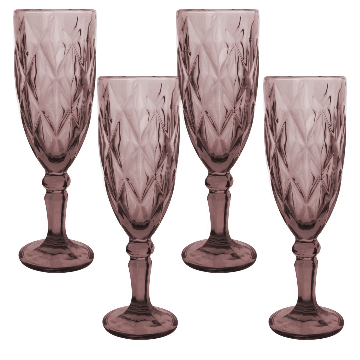 Copas de Vidrio Vittori Púrpura Cristal 24 Piezas