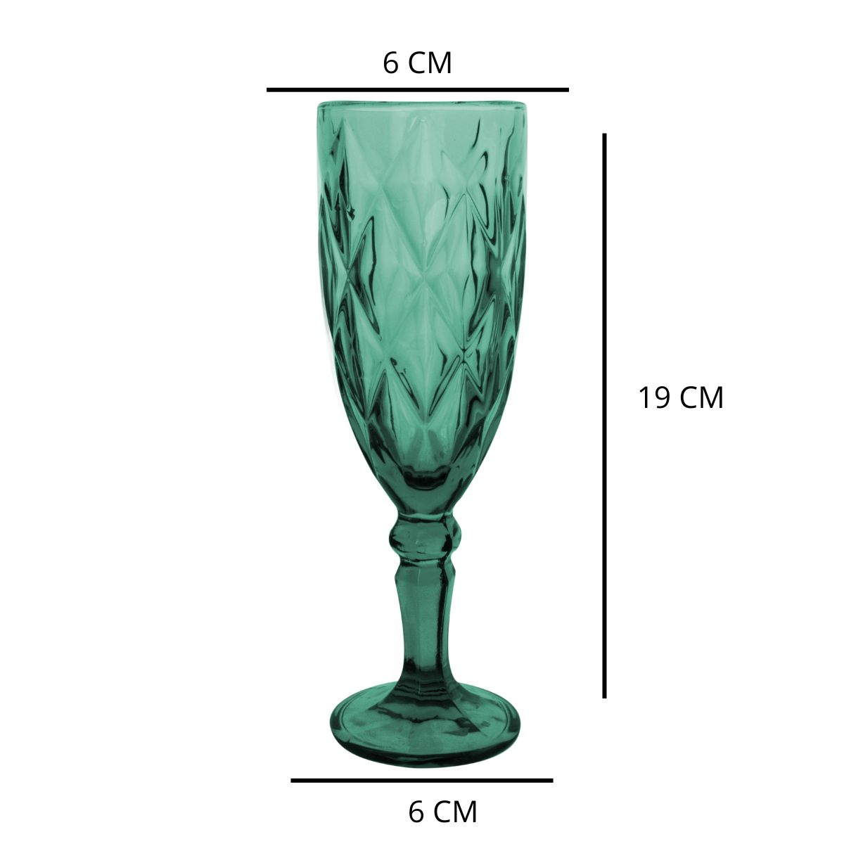 Foto 4 pulgar | Copas de Vidrio Vittori  Verdes Cristal 24 Piezas