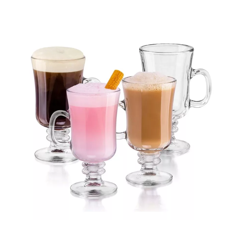 Foto 4 pulgar | Juego de 4 Copas de Vidrio para Café Capuchino Transparente