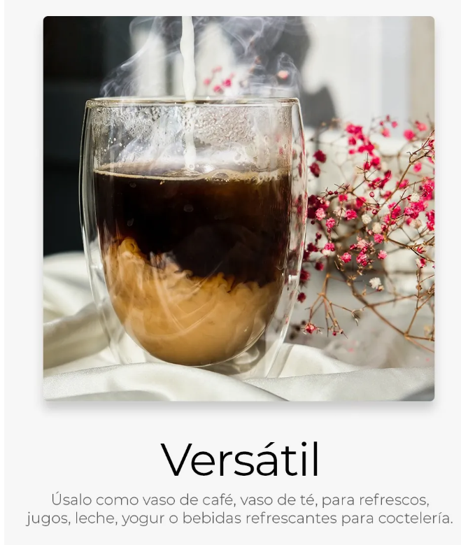 Foto 5 | 4 Vasos De Vidrio Para Café Doble Pared Térmico 350ml/150ml Color Transparente