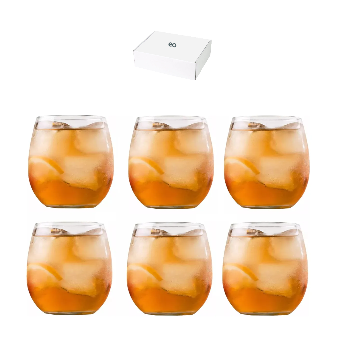Foto 2 pulgar | 6 Vasos Vidrio Grueso Moderno Premium 500ml Eo Safe Imports Esi-20721 Transparente