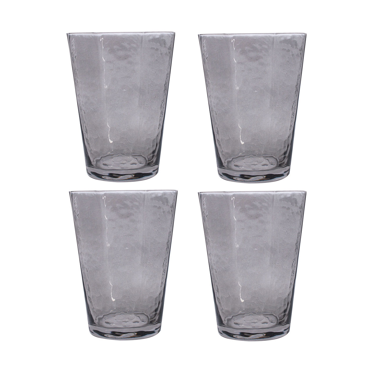 Set De Vasos De Vidrio Crown Baccara Dito Gris 4 Piezas De 300 Ml