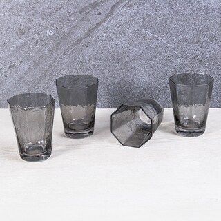 Foto 3 | Set De Vasos De Vidrio Crown Baccara Dito Gris 4 Piezas De 300 Ml