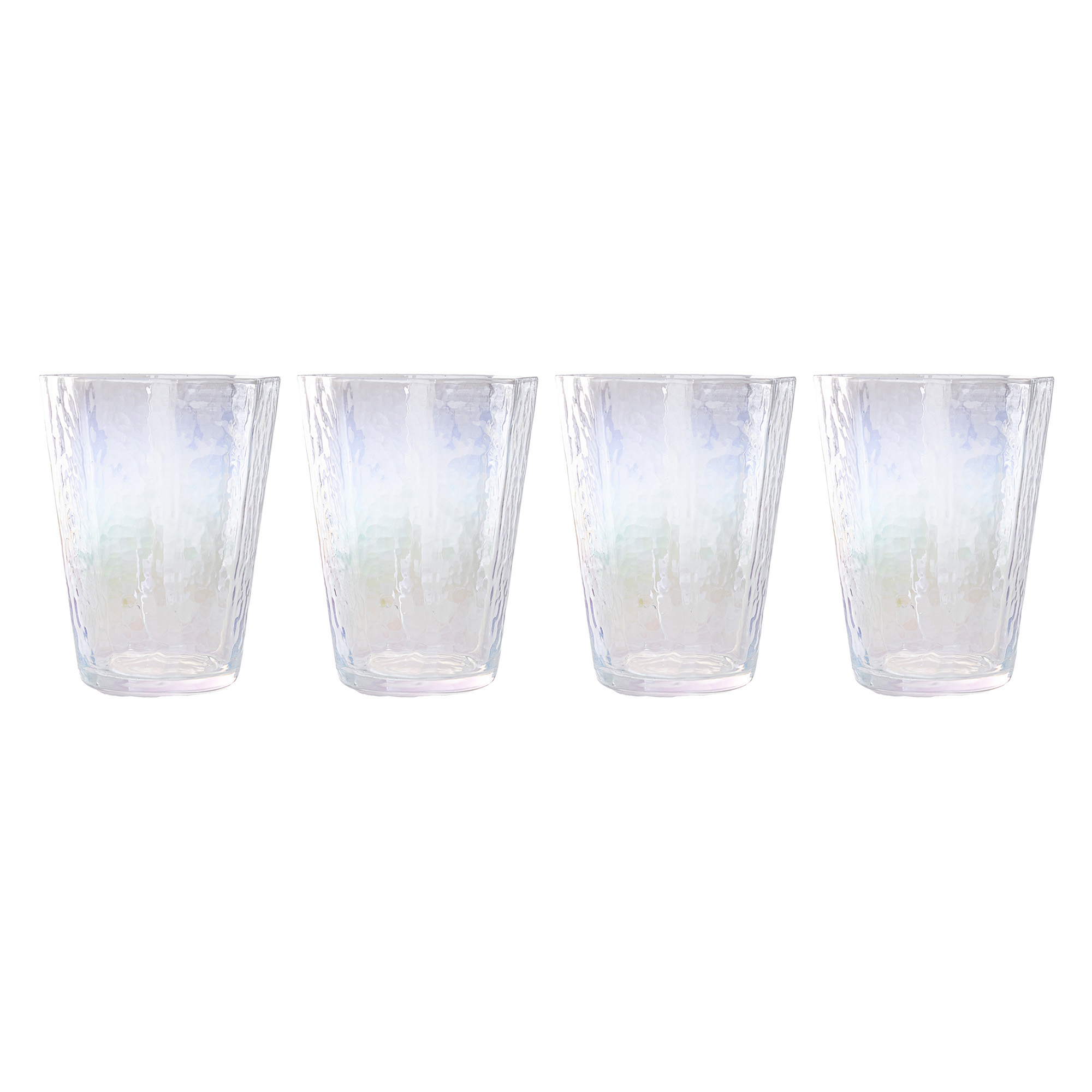 Set De Vasos De Vidrio Crown Baccara Dito Clear 4 Piezas De 300 Ml