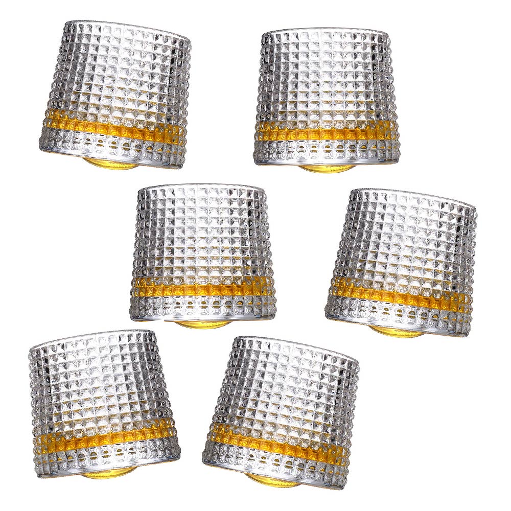 Foto 2 pulgar | Set 6 Vasos Chic-fantasy para Whisky Licor 170 Ml Cristal Grueso Bar Coctel Diseño Elegante Puntos
