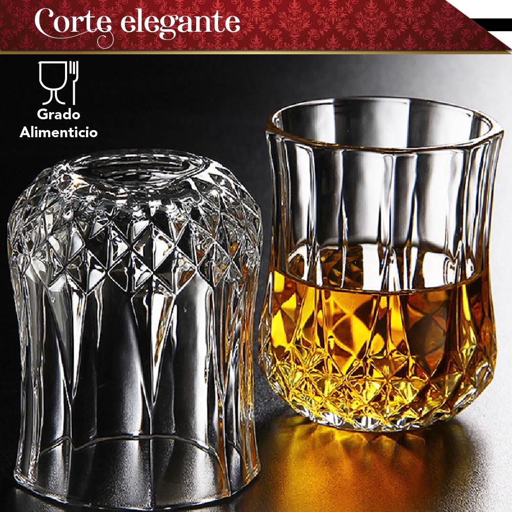 Foto 4 pulgar | Set de 6 vasos Old Fashioned de Cristal Extra Brillante para Whisky de 290 ml