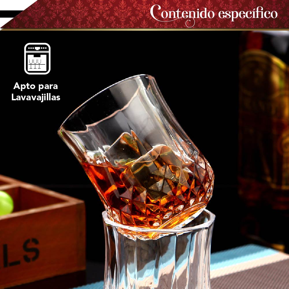 Foto 5 pulgar | Set de 6 vasos Old Fashioned de Cristal Extra Brillante para Whisky de 290 ml