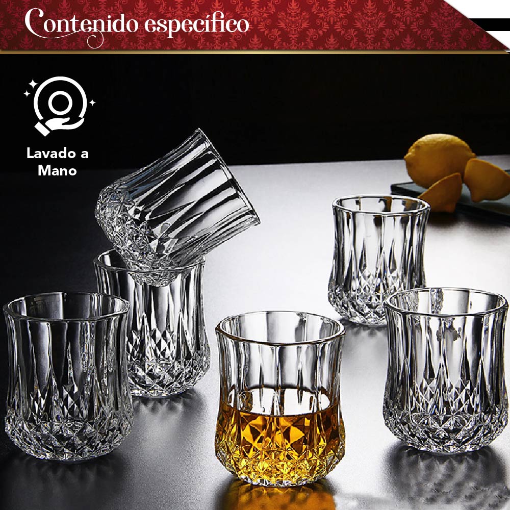 Foto 6 pulgar | Set de 6 vasos Old Fashioned de Cristal Extra Brillante para Whisky de 290 ml