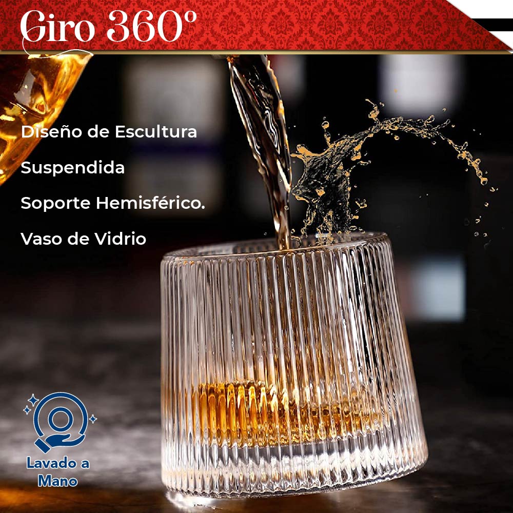 Foto 6 pulgar | Set 6 Vasos Chic-fantasy Para Whisky Licor 170 Ml Cristal Grueso Bar Coctel Diseño Elegante Líneas