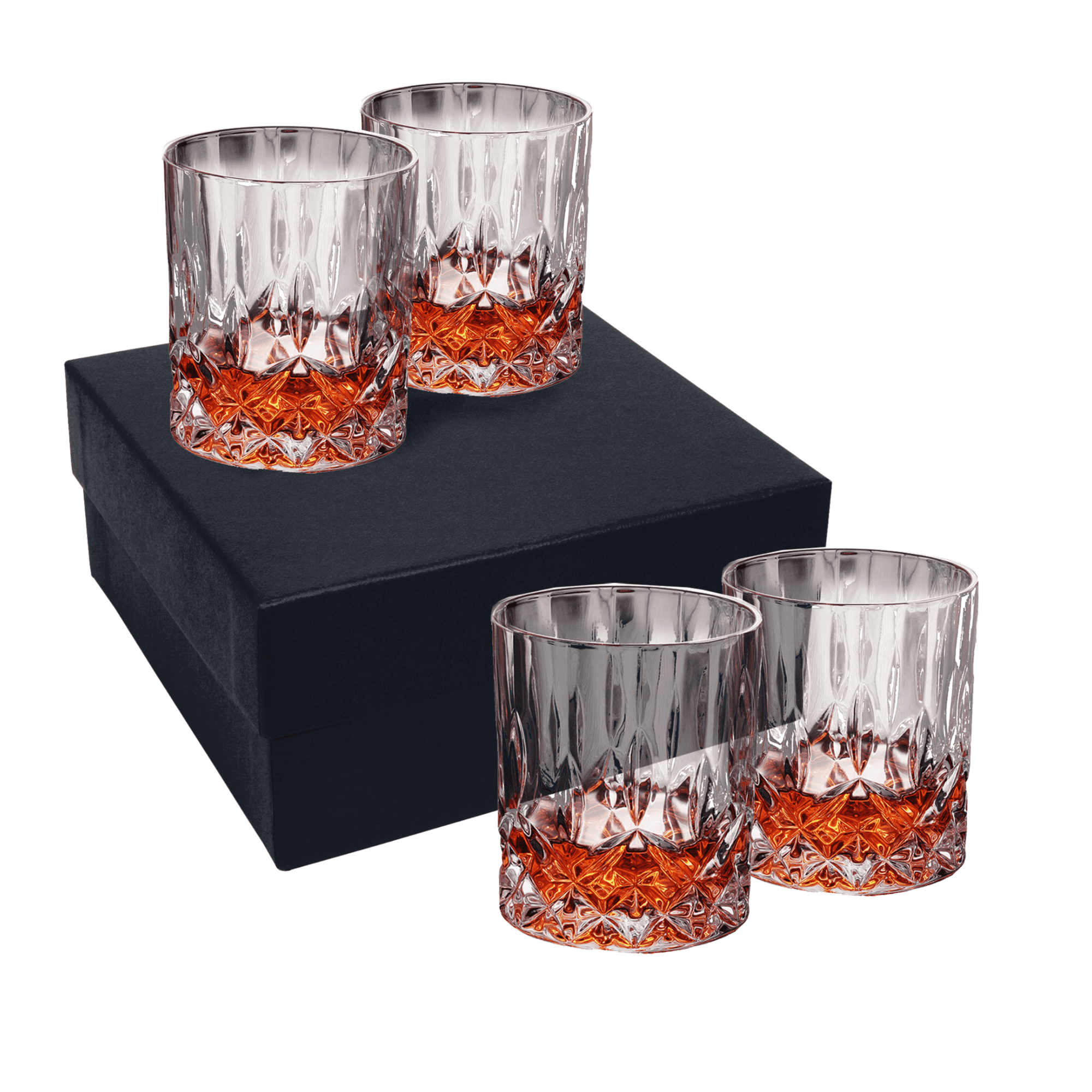 Foto 2 pulgar | Vasos De Vidrio Whiskey Ecomlab Old Fashion Set Regalo 4 Pcs