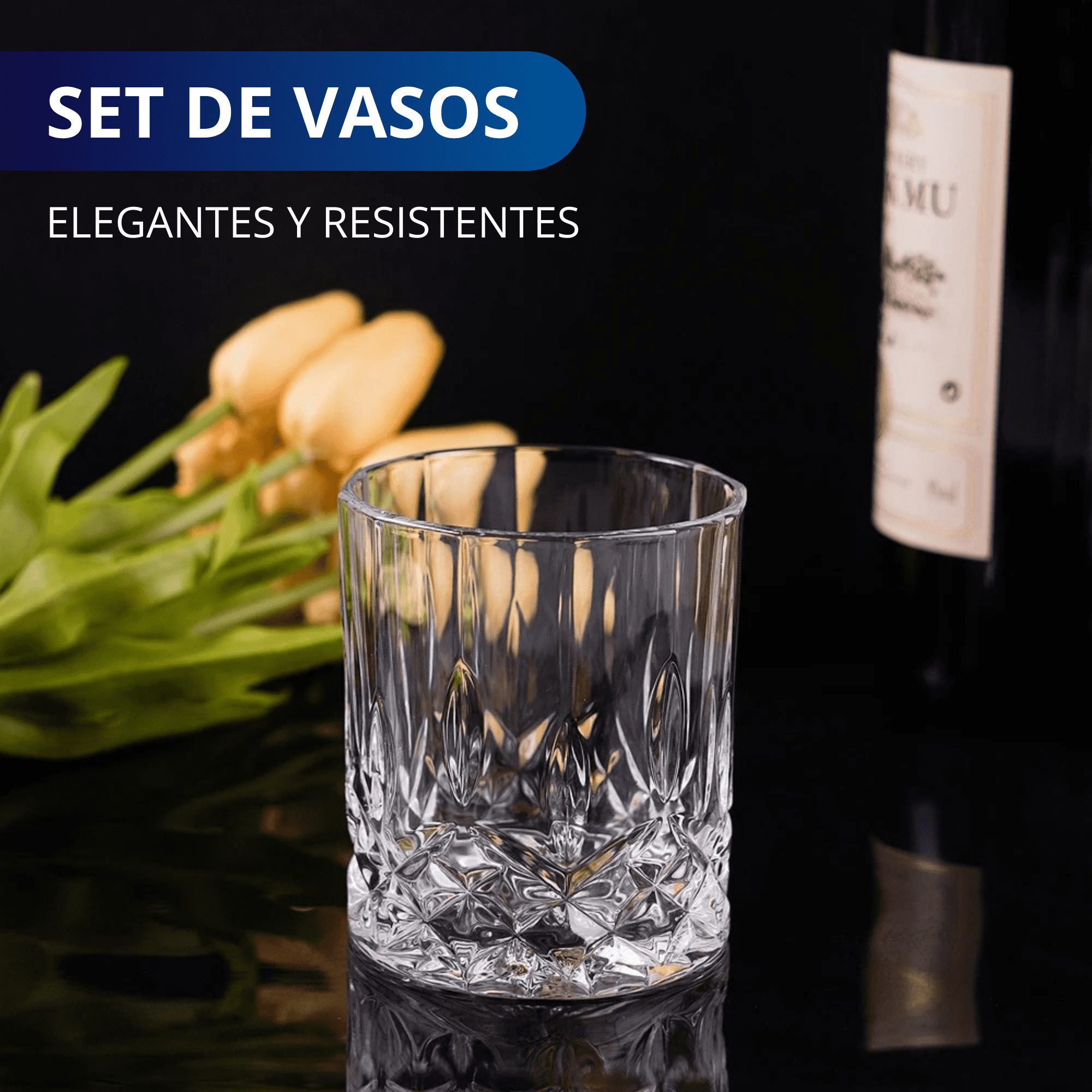 Foto 3 pulgar | Vasos De Vidrio Whiskey Ecomlab Old Fashion Set Regalo 4 Pcs