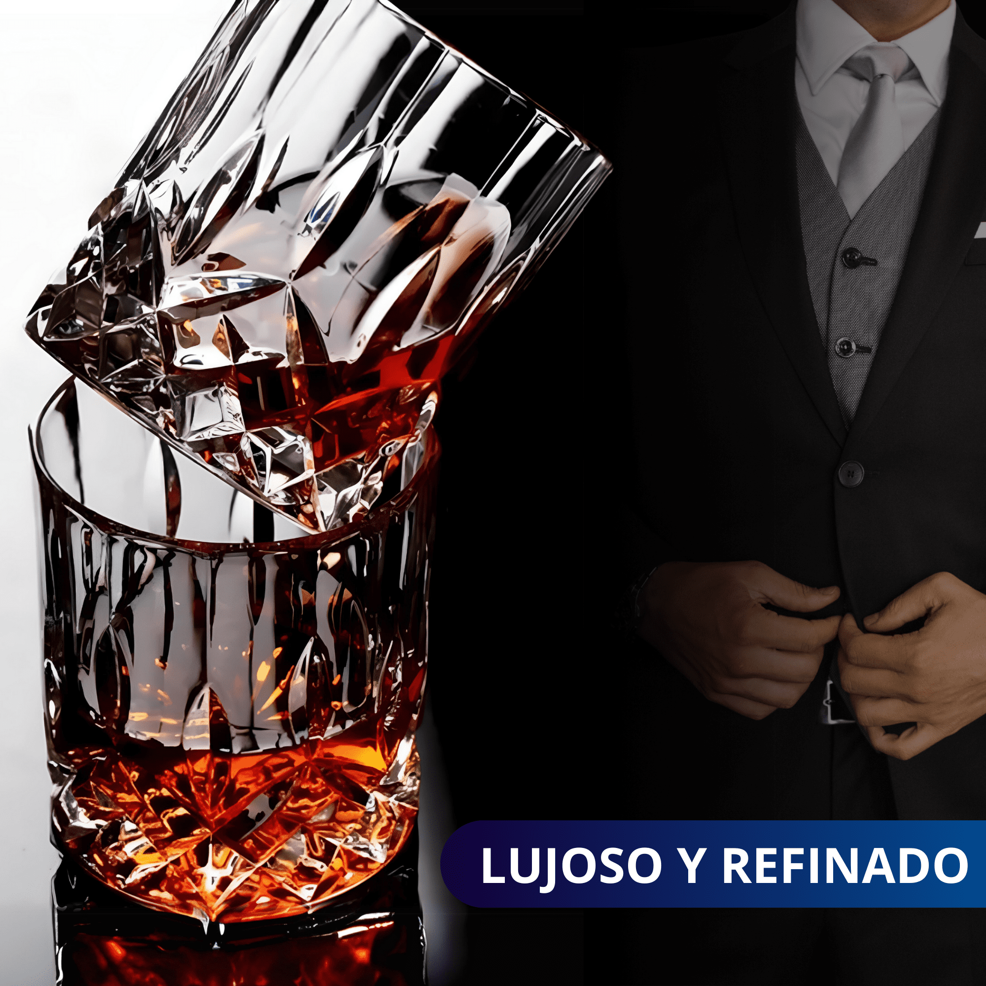 Foto 7 pulgar | Vasos De Vidrio Whiskey Ecomlab Old Fashion Set Regalo 4 Pcs