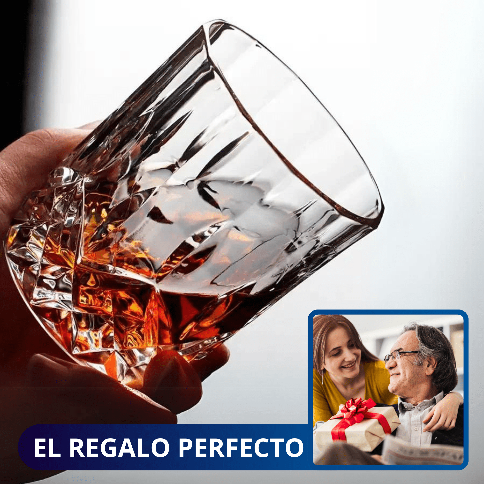 Foto 9 pulgar | Vasos De Vidrio Whiskey Ecomlab Old Fashion Set Regalo 4 Pcs