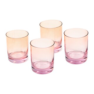 Foto 1 | Set de Vasos de Vidrio Ahumados Rosas Crown Baccara Rose 4 Piezas de 370 ml