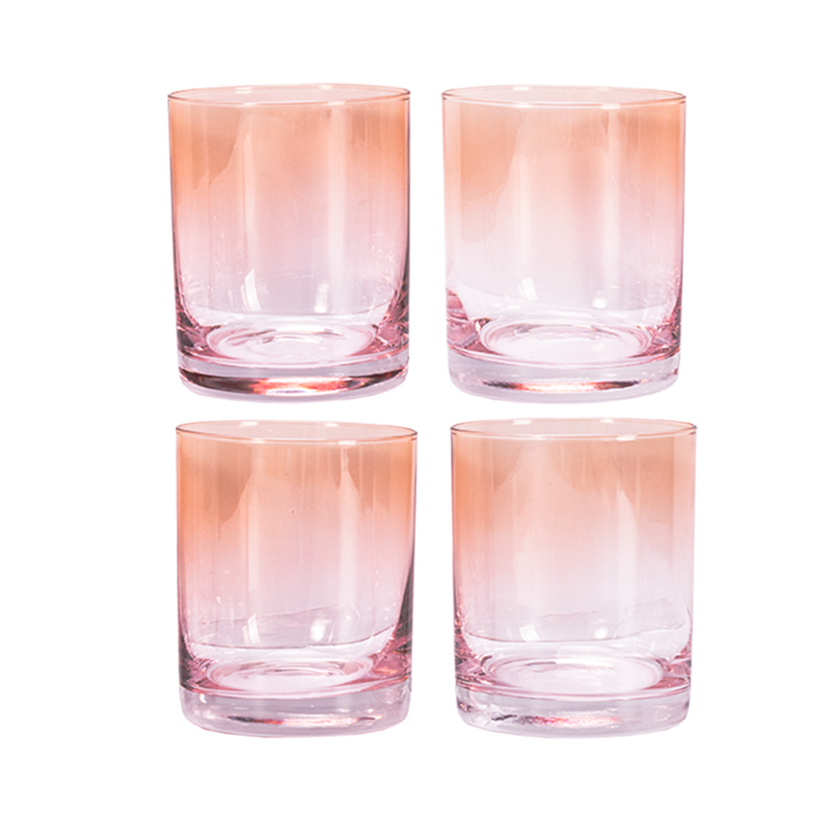 Foto 3 pulgar | Set de Vasos de Vidrio Ahumados Rosas Crown Baccara Rose 4 Piezas de 370 ml