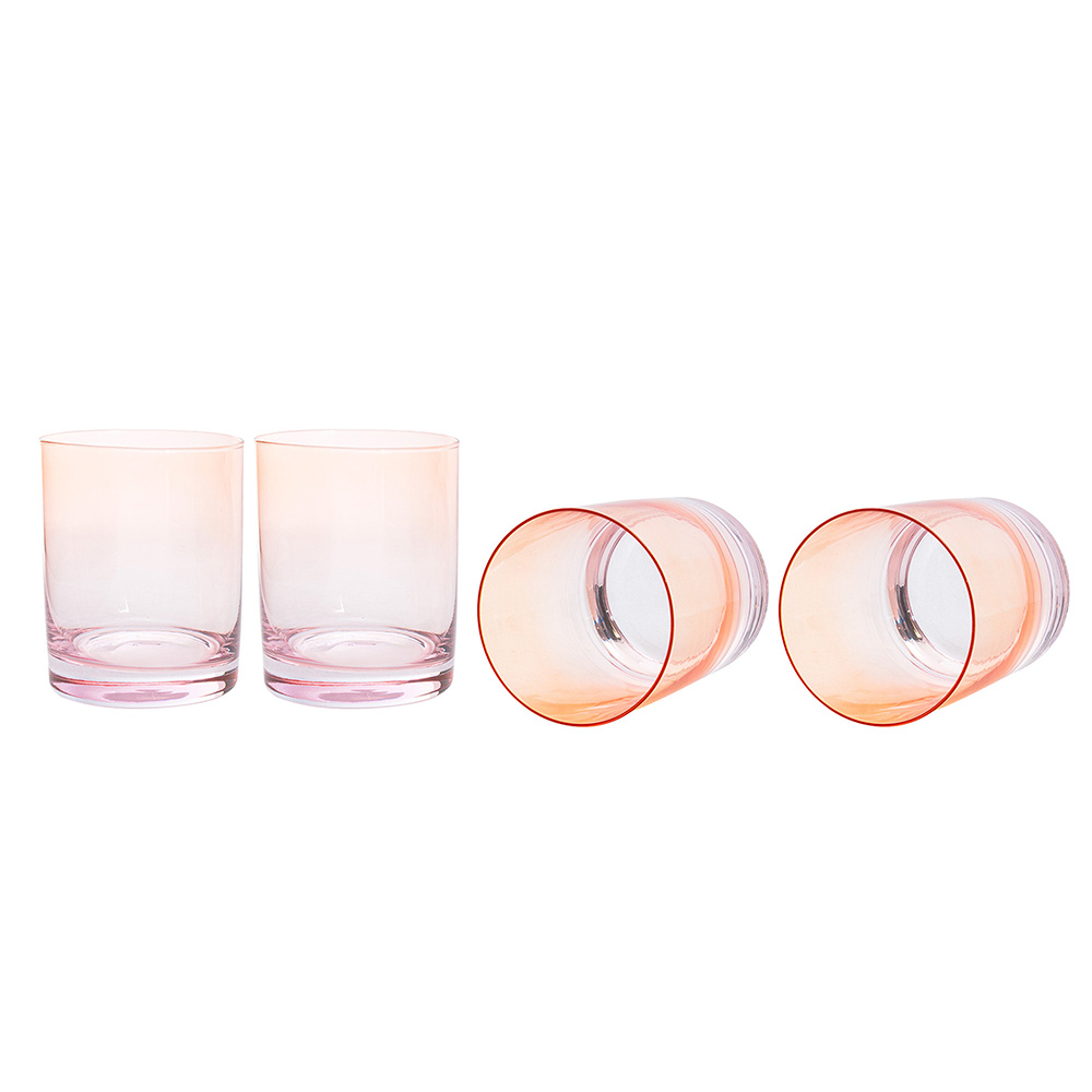 Foto 4 pulgar | Set de Vasos de Vidrio Ahumados Rosas Crown Baccara Rose 4 Piezas de 370 ml