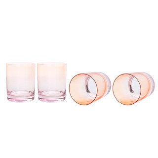 Foto 3 | Set de Vasos de Vidrio Ahumados Rosas Crown Baccara Rose 4 Piezas de 370 ml
