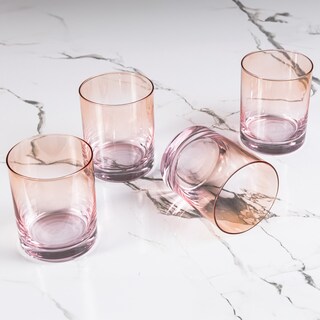Foto 5 | Set de Vasos de Vidrio Ahumados Rosas Crown Baccara Rose 4 Piezas de 370 ml