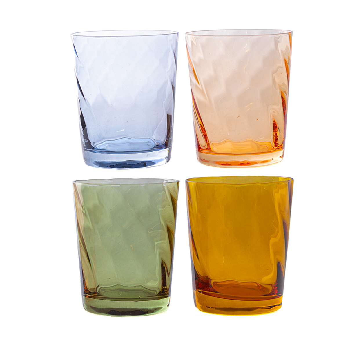 Foto 3 pulgar | Set de Vasos de Vidrio Crown Baccara Caribe 4 Piezas de 300 ml en Vibrante Colección de 4 Colores