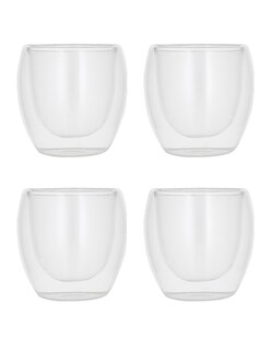 Foto 1 | Vaso Doble Pared de Vidrio 4 Piezas Storyland