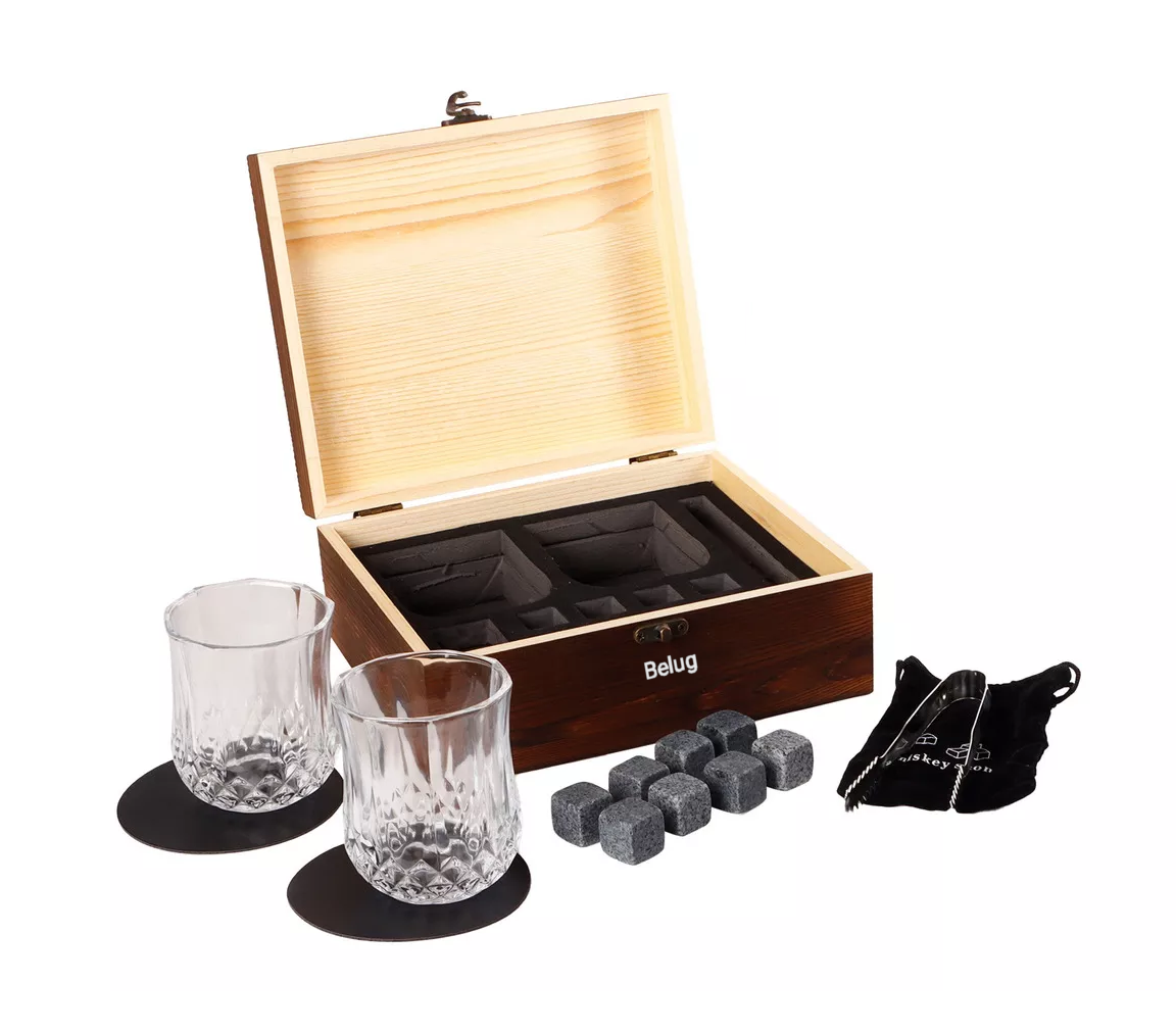 Kit De Vasos De Whiskey Estuche Cafe