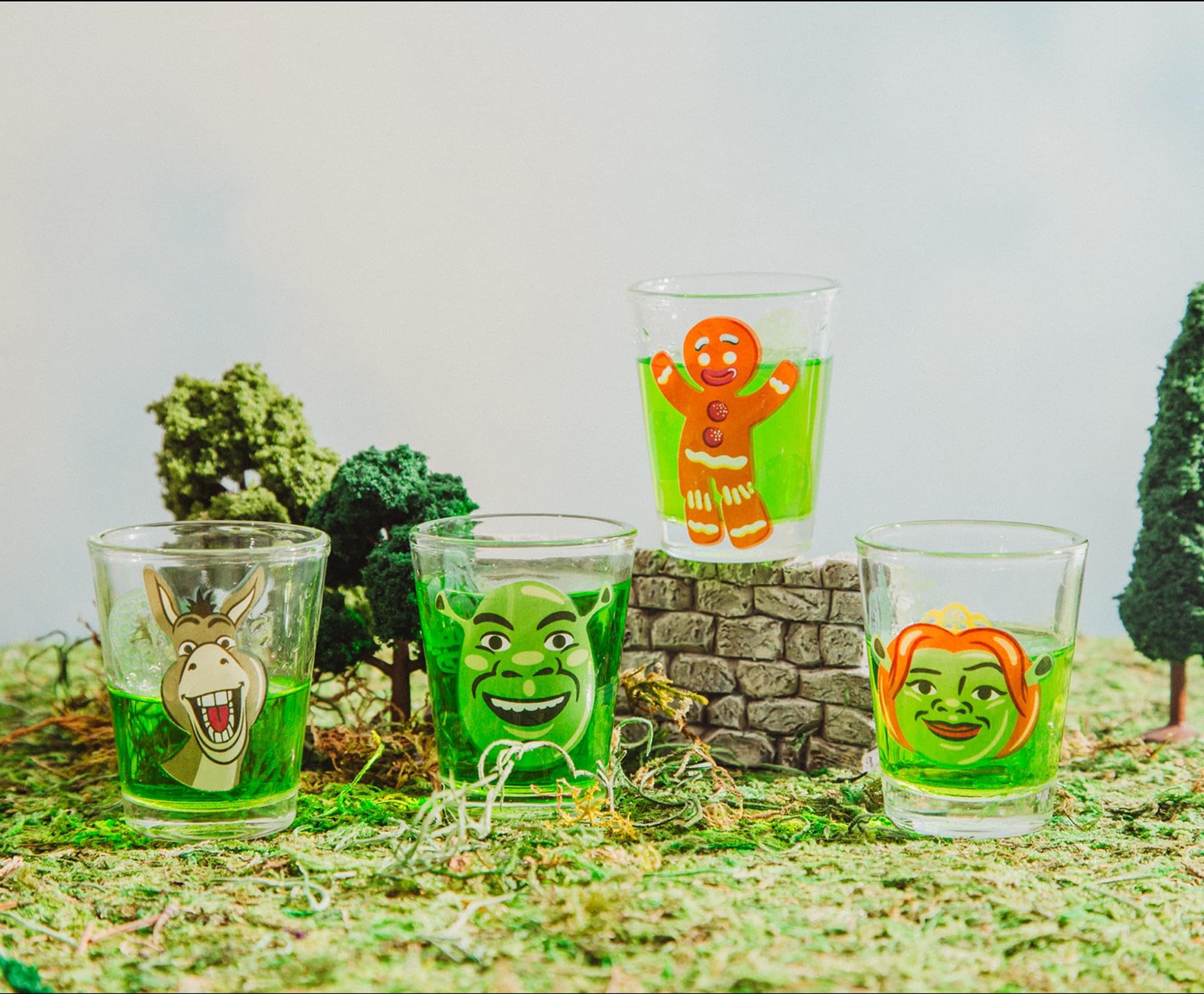 Foto 4 pulgar | Set de Minivasos Whisky Shrek Characters 60 Ml 4 Unidades - Venta Internacional