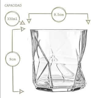 Foto 2 | Vaso Xtellar Vidrio 4 Piezas Vasos Para Whisky Vidrio