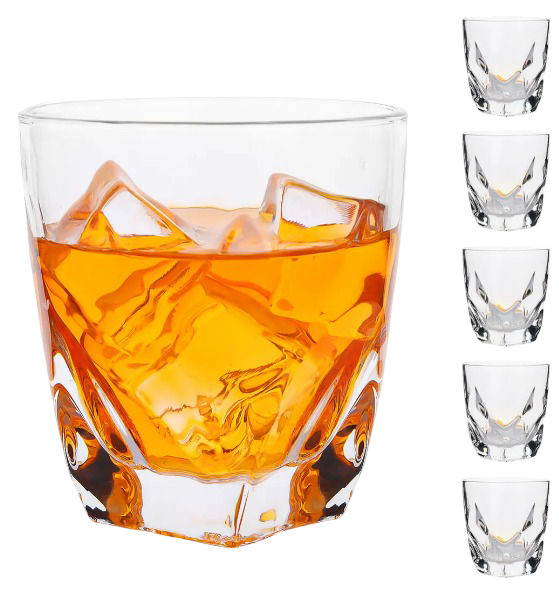 Foto 2 pulgar | Juego Xtellar De 6 Vasos De Vidrio Para Whisky Café Cerveza Vasos