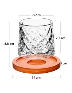 Foto 4 | 2 Elegantes Vasos Para Whisky Con Base De Bambú + Gratis Termo Güish De Regalo