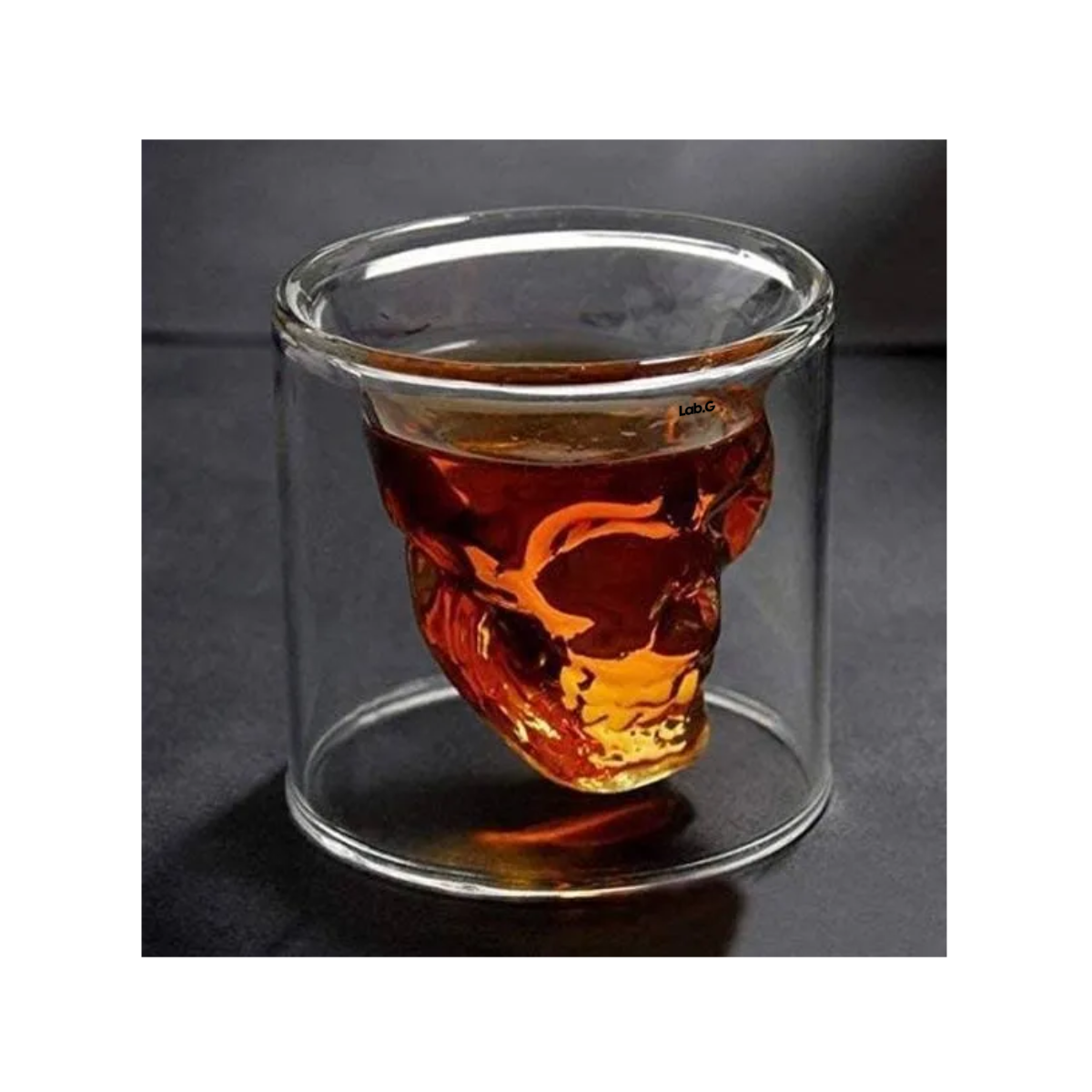 Foto 4 pulgar | Pack 6 Vasos Calaca Shot Tequilero Vaso Vidrio Calavera 75ml Lab.g Transparente