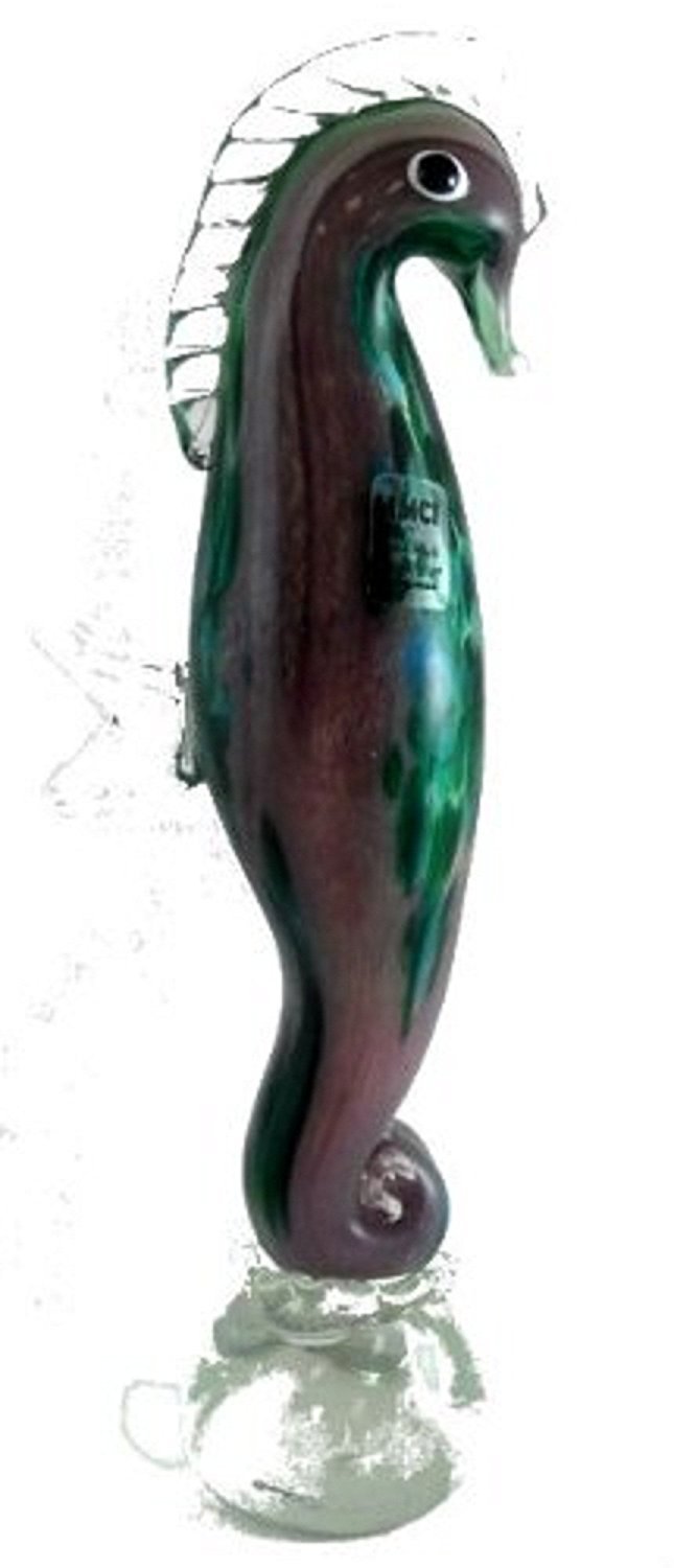 Foto 2 pulgar | Caballito De Mar Manhattan Chic De Cristal Hecho A Mano De Forma Artesanal  Morado Y Verde - Venta Internacional.
