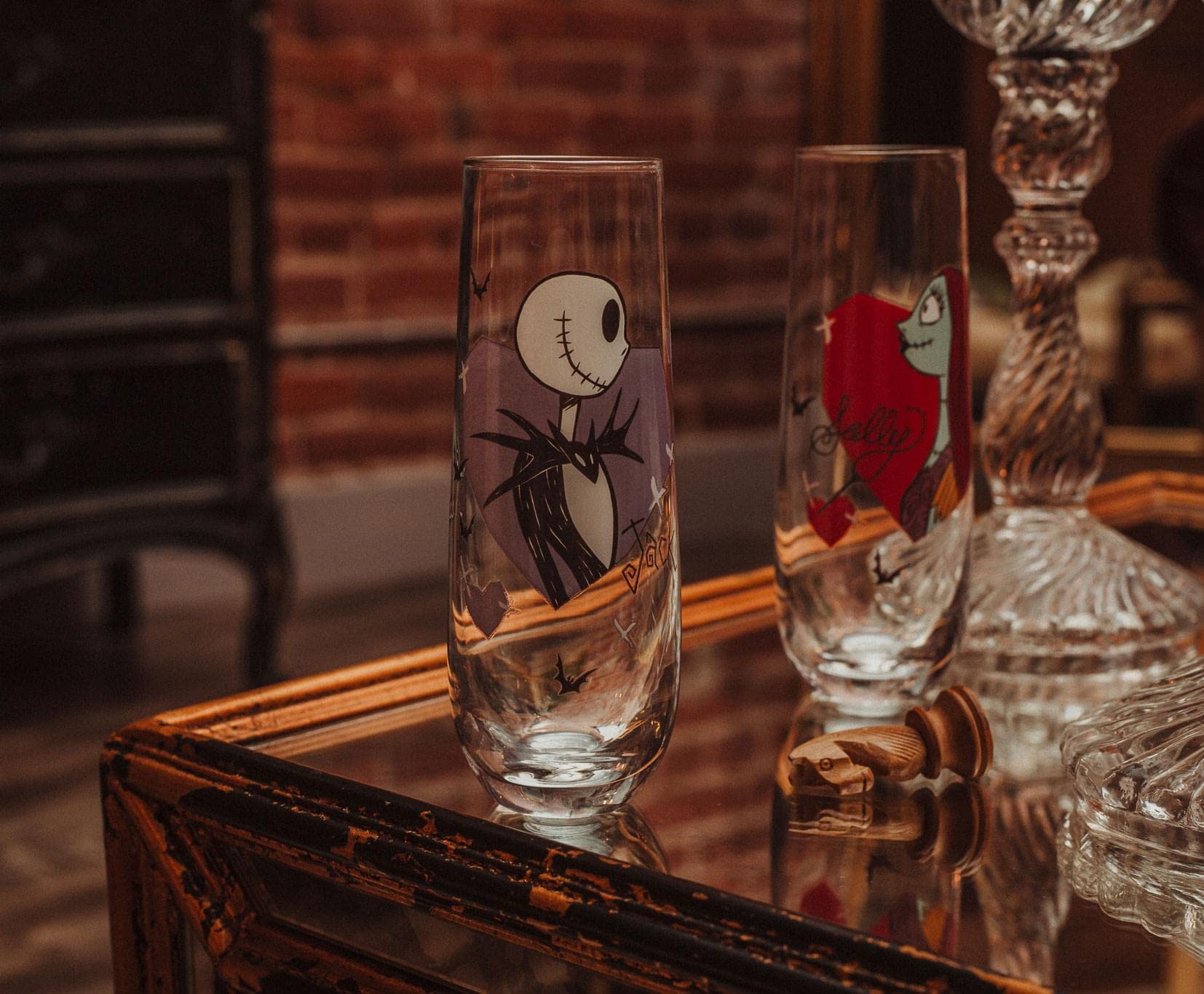 Foto 6 | Cristalería Estriada Silver Buffalo Nightmare Before Christmas - Venta Internacional.