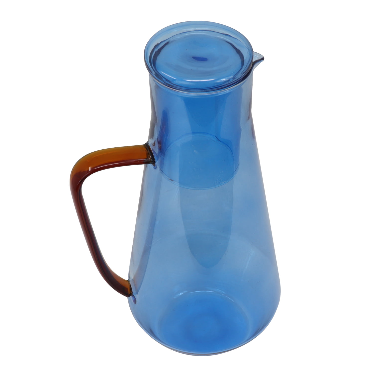 Foto 3 | Jarra de Cristal Ideën XFLW09 color Azul con Tapa 980 ml 2 Piezas