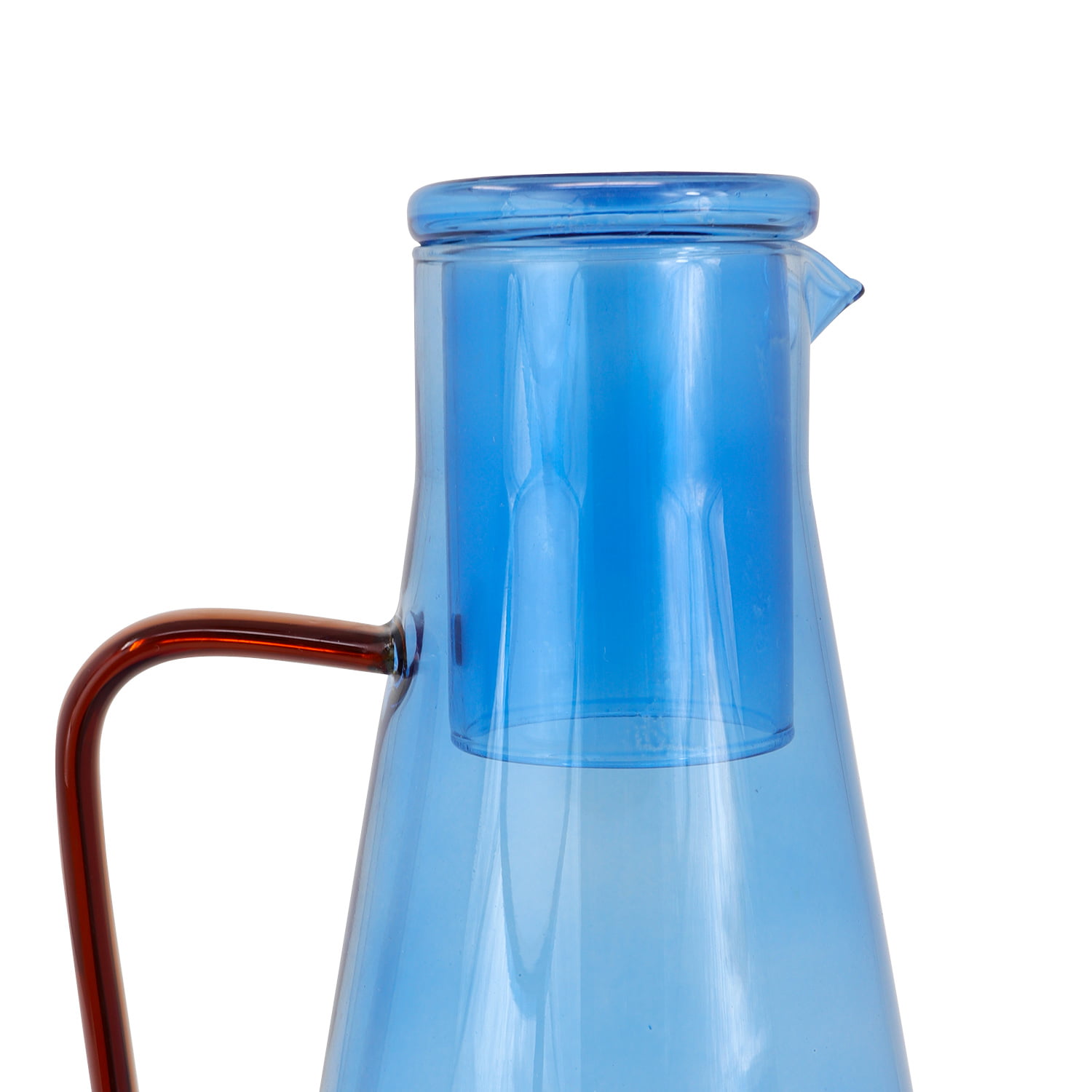 Foto 5 pulgar | Jarra de Cristal Ideën XFLW09 color Azul con Tapa 980 ml 2 Piezas