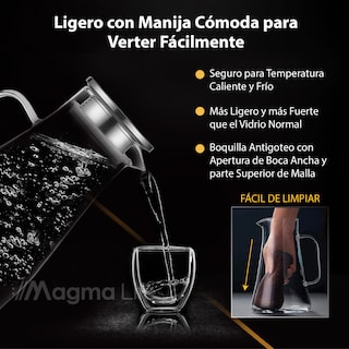 Foto 4 | Jarra de Vidrio Magma Life Transparente 1.8 L