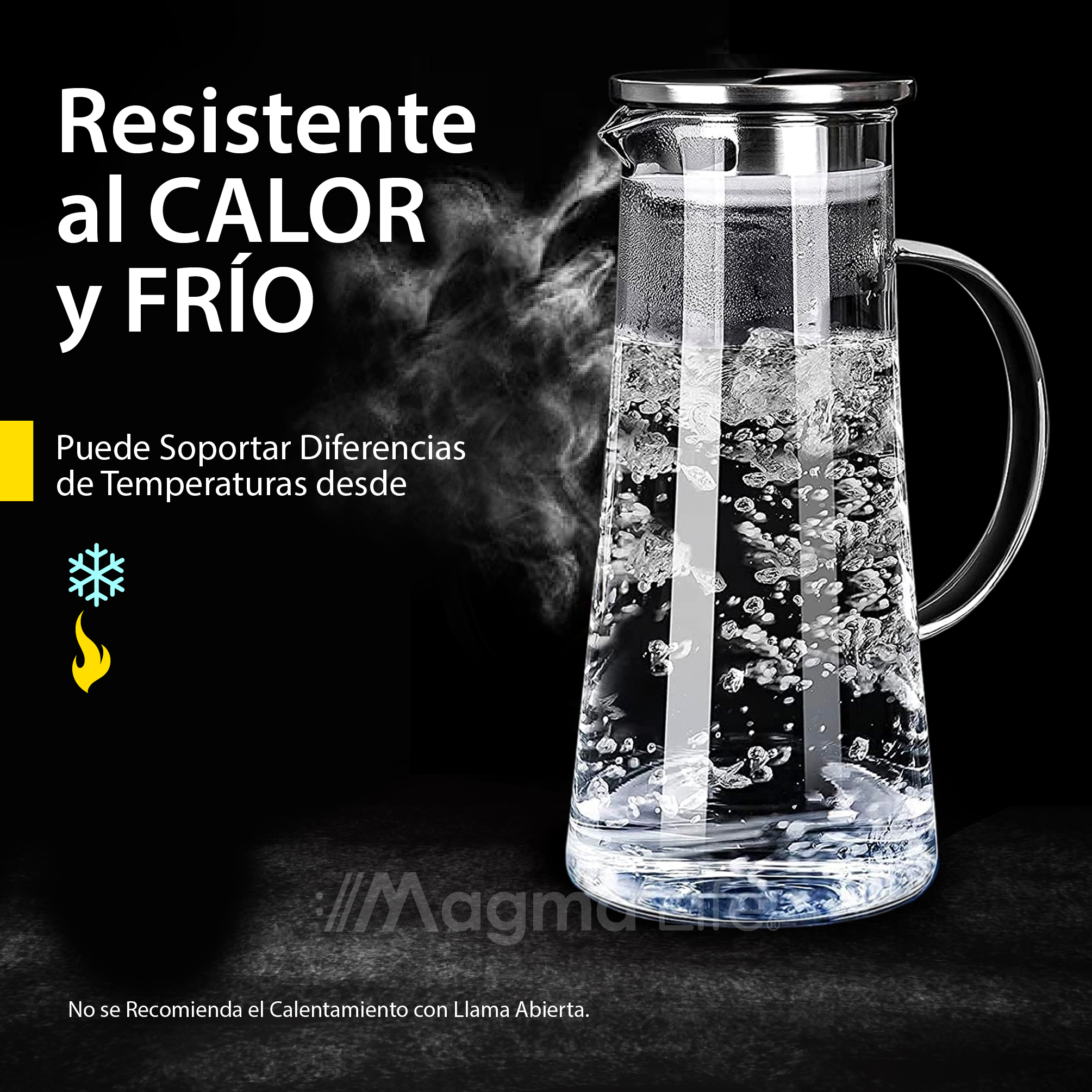 Foto 5 | Set de Jarras de Vidrio Magma Life Transparente 1.5L 2 Unidades