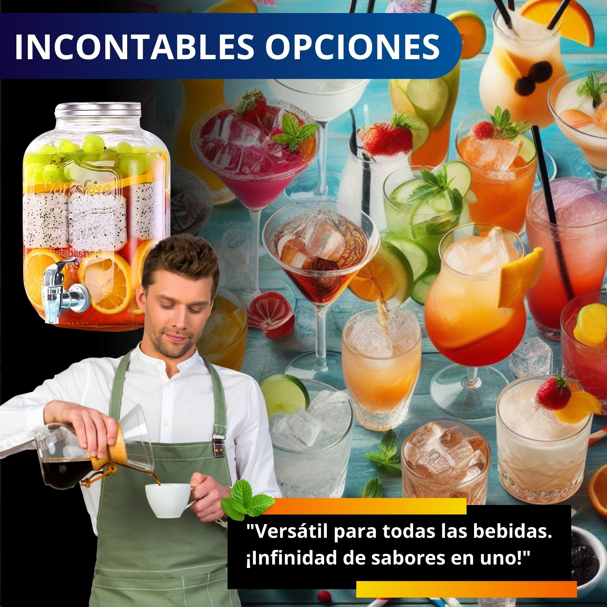 Foto 8 pulgar | Dispensador de Bebidas Ecomlab Vitrolero con Base Metálica 5.5 L