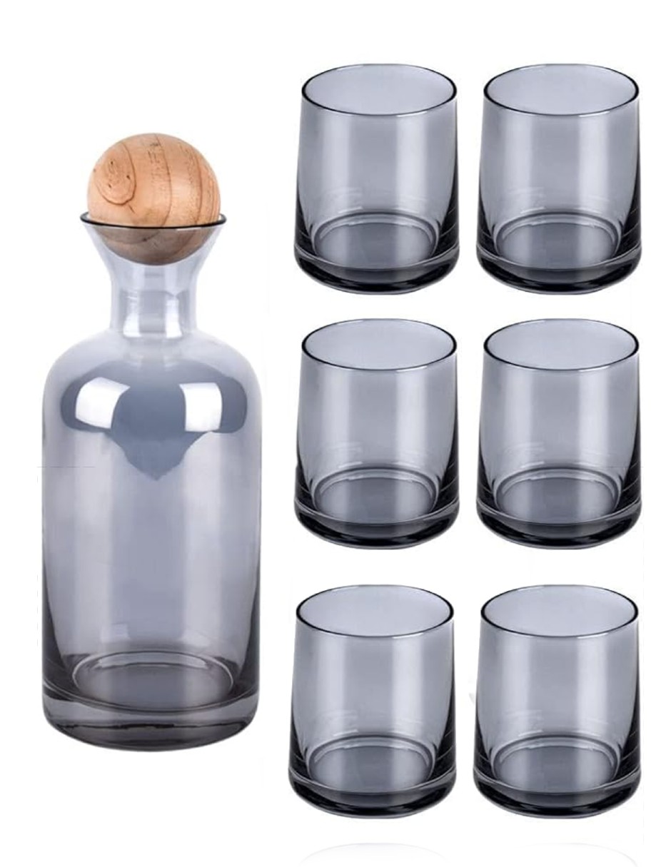 Juego de Jarra y 6 Vasos Storyland Gris