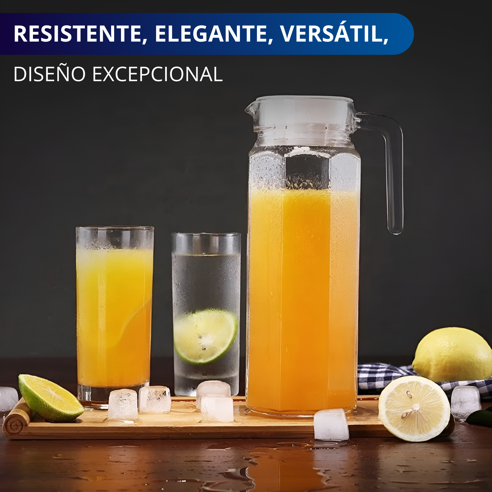 Foto 7 | Jarra De Vidrio Con Tapa Ecomlab Ideal Para Agua O Bebidas