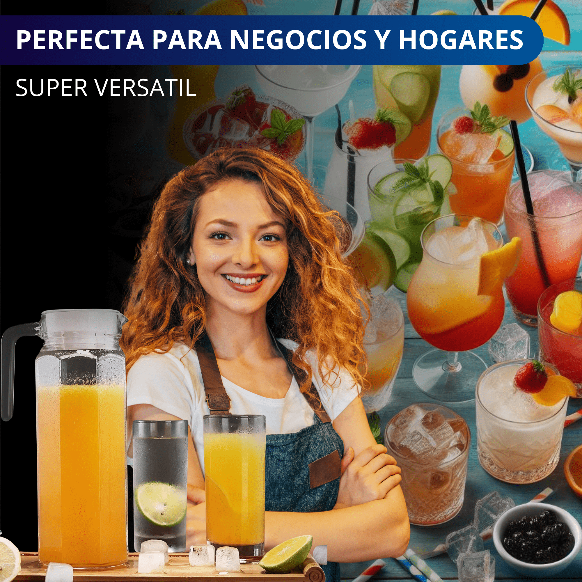 Foto 9 pulgar | Jarra De Vidrio Con Tapa Ecomlab Ideal Para Agua O Bebidas